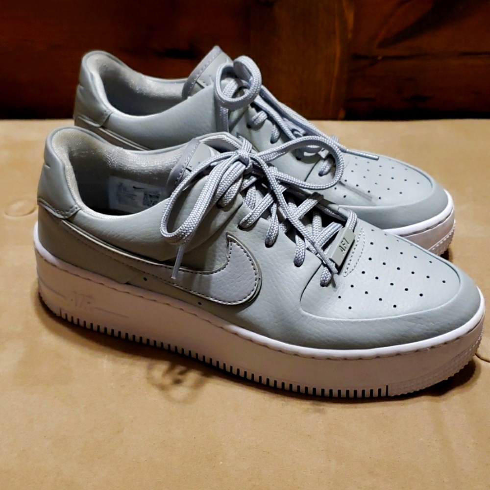 Nike Women's Shoes Air Force 1 Sage Low Platform